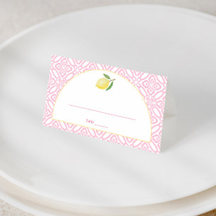 Carte De Placement Citrus rose Fille Avec Fête des mariées Arch