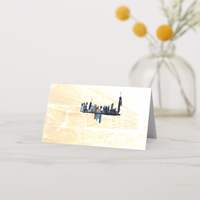 Carte De Placement Cityscape London Painted Mariage paysage (Devant)