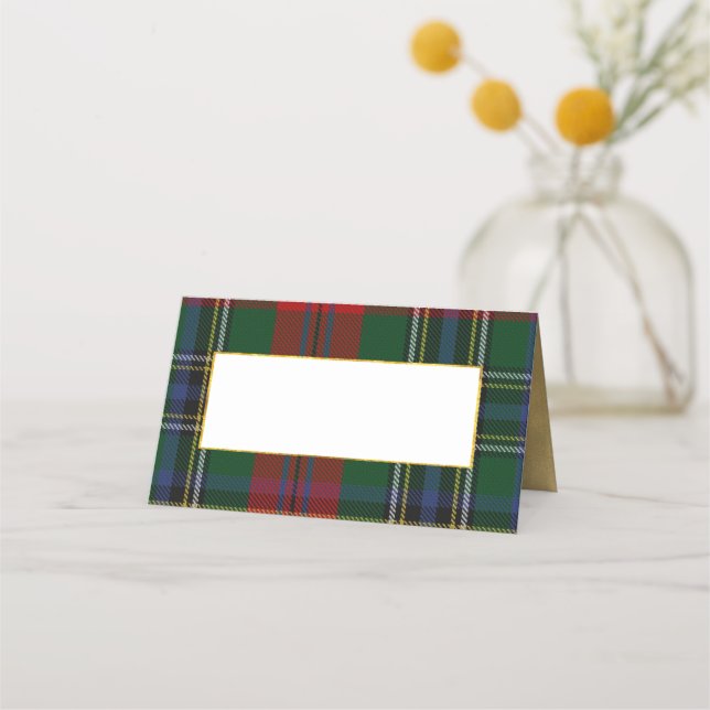 Carte De Placement Clan MacClain Mariage Pladed Place Card (Devant)