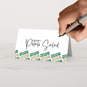 Carte De Placement Classe de graduation verte et or année pliable Nou
