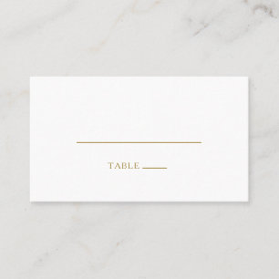 Carte De Placement Classic Minimalist Gold Flat Mariage Place Card