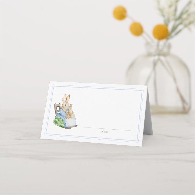 Carte De Placement Classic Pierre le Baby shower lapin (Devant)