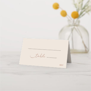 Carte De Placement Classic Rustic Terracotta Script Mariage moderne