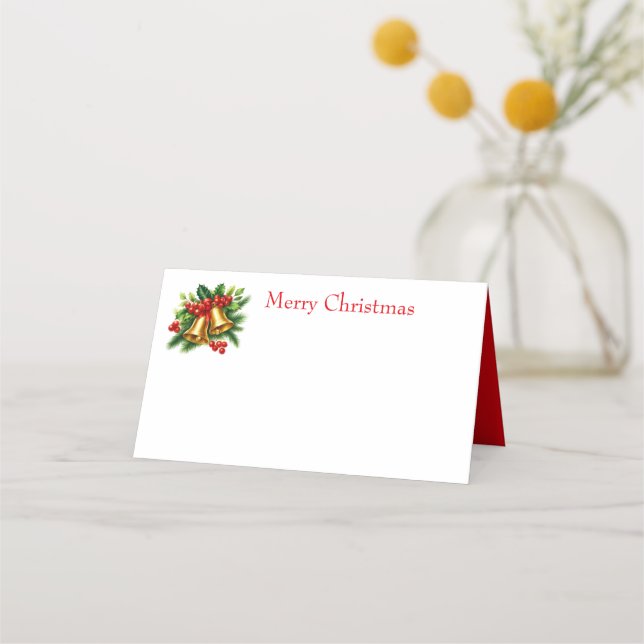 Carte De Placement Cloches de Noël (Devant)