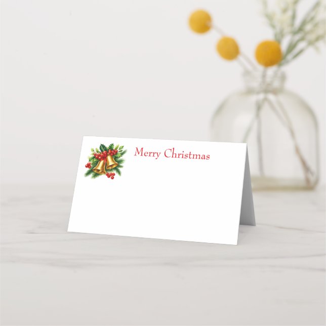 Carte De Placement Cloches de Noël (Devant)