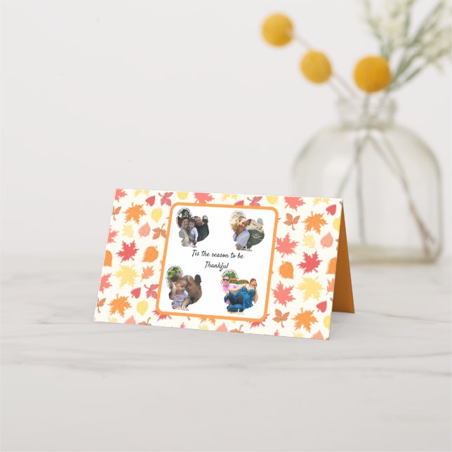 Carte De Placement Collage photo personnalisé de dinde graisseuse (Devant)