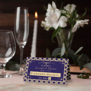 Carte De Placement Collection de Mariages Art Déco Gatsby vintage des