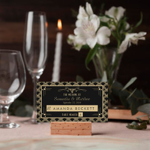 Carte De Placement Collection de Mariages Art Déco Gatsby vintage des