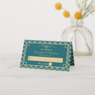 Carte De Placement Collection de Mariages Art Déco Gatsby vintage des