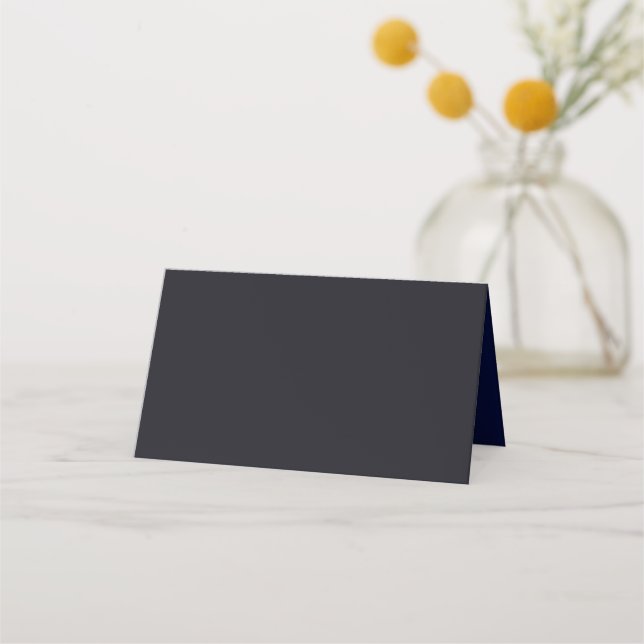 Carte De Placement Conception simple noire personnalisée Ajouter une  (Devant)
