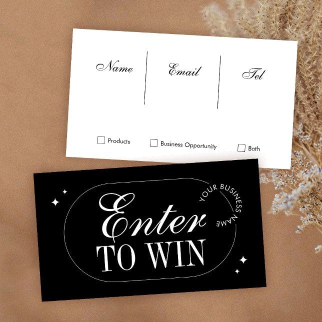 Carte De Placement Concours Simple de Logo d'Entreprise Entrez pour G (Créateur téléchargé)