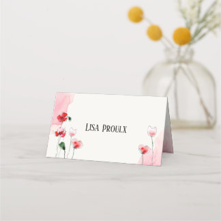 Carte de placement "Coquelicots"