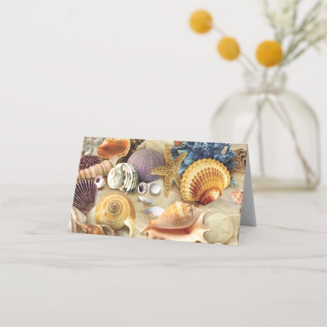 Carte De Placement Coques de mer sur la plage (Devant)