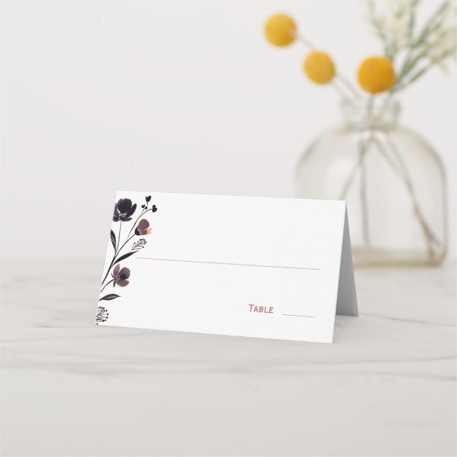 Carte De Placement Coral Floral Wedding (Devant)