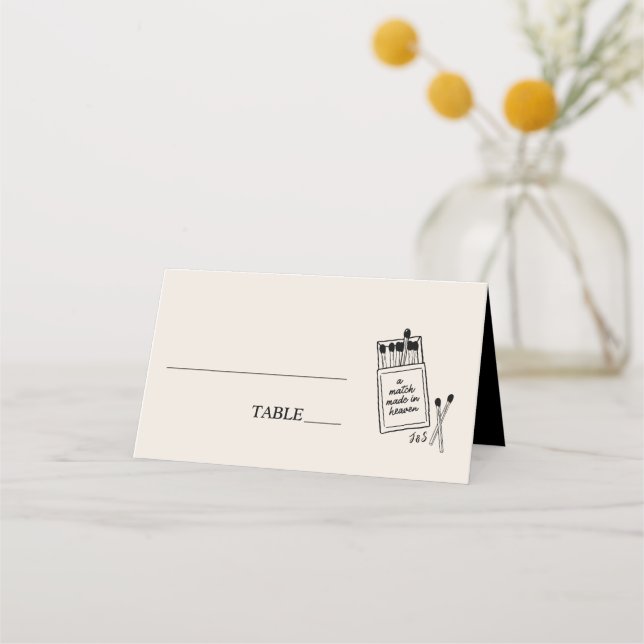 Carte De Placement Correspondance Fabriqué dans le Ciel Mariage Cadre (Devant)