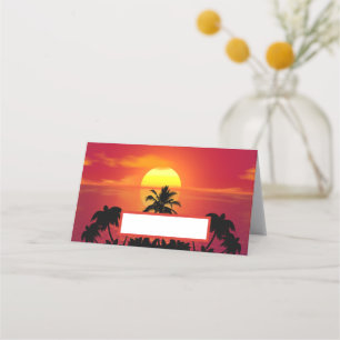 Carte De Placement Coucher de soleil tropical