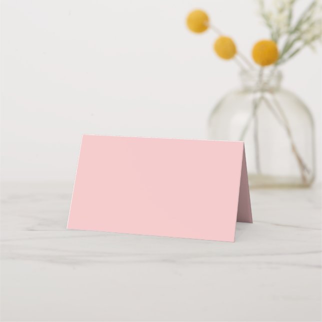 Carte De Placement Couleur solide rose bébé (Devant)