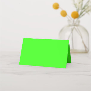 Carte De Placement Couleur solide verte néon
