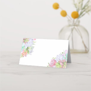 Carte De Placement Couronne de verdure succulente pour la douche de l