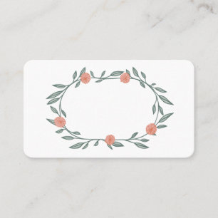 Carte De Placement Couronne de vignes florales Élégante Chic Rose Ver