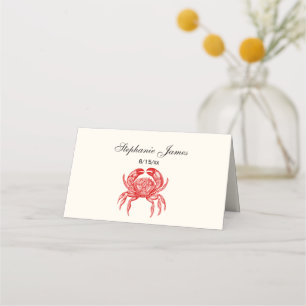 Carte De Placement Crabe do-it-yourself couleur vintage #1 Ivy BG Rou