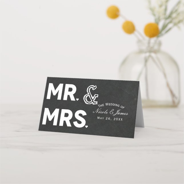 Carte De Placement Craie de tableau noir pour placement de table de m (Devant)
