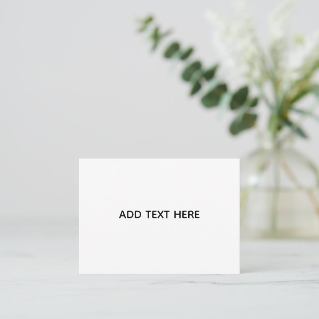 Carte De Placement Créez votre propre blanc  (Debout devant)