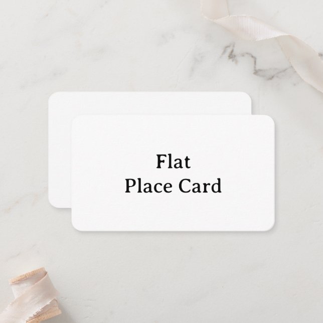 Carte De Placement Créez Votre Propre Simple Arrondi 3,5" x 2,0" Plat (Devant/Arrière en situation)
