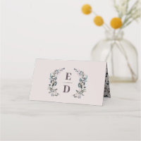 Crest jardin | Tableau Monogramme Mariage mauve