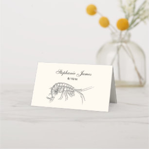 Carte De Placement Crevette vintage #1 Carte d'escorte de carte de pl