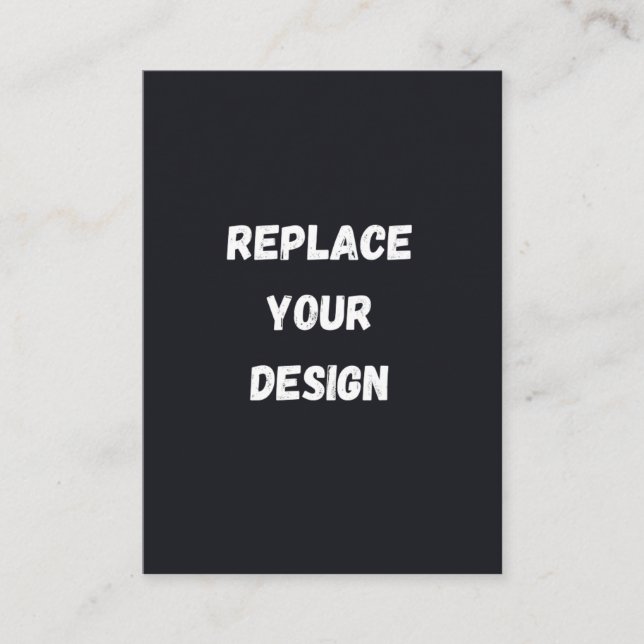 Carte De Placement Custom black simple Design Add Photo or Text (Devant)
