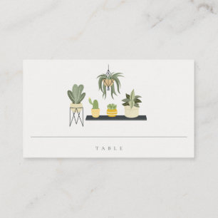 Carte De Placement Cute Elegant Pot Feuilleté Succulent Plante Mariag