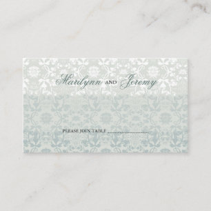 Carte De Placement Damask Swirls Lace Dream Custom Escort Place Card
