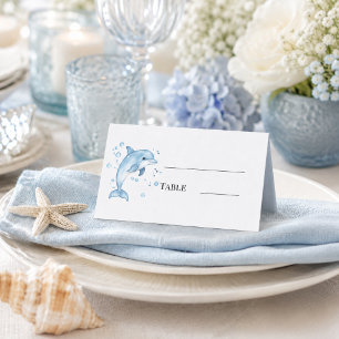 Carte De Placement Dauphin sous la mer Baby Shower
