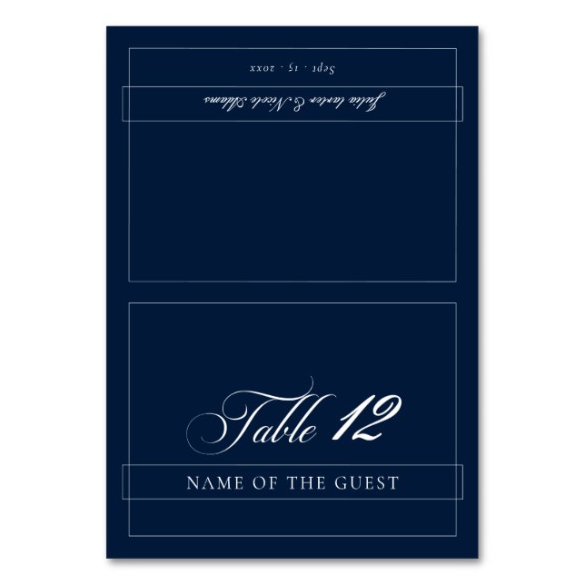 Carte de placement de calligraphie ivoire bleu mar (Par défaut)
