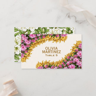Carte de placement de mariage aux Rhododendrons de