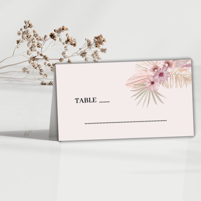 Carte de Placement de Mariage Botanique Bohème Neu (Créateur téléchargé)