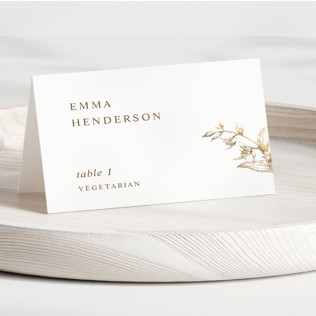 Carte de placement de mariage élégante en typograp (Créateur téléchargé)