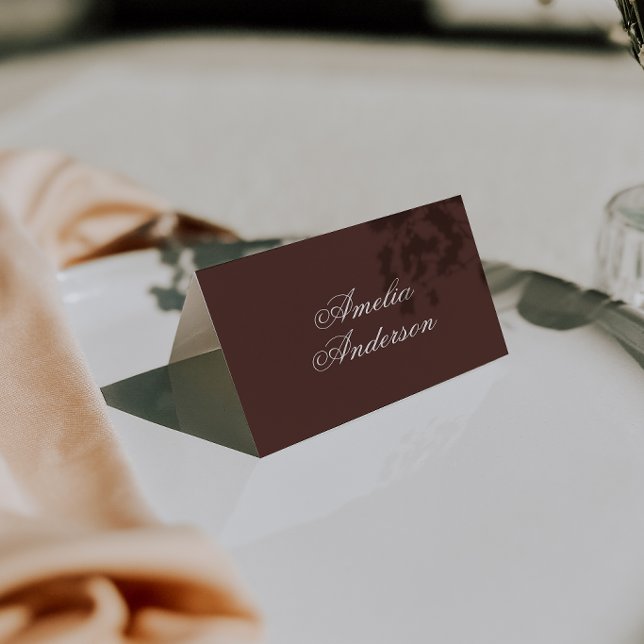 Carte de placement de mariage en chocolat marron é (Créateur téléchargé)