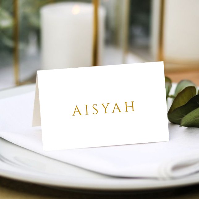 Carte de placement de mariage islamique élégante à (Créateur téléchargé)