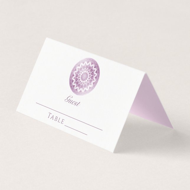 Carte de placement de mariage mandala en dentelle  (Front)