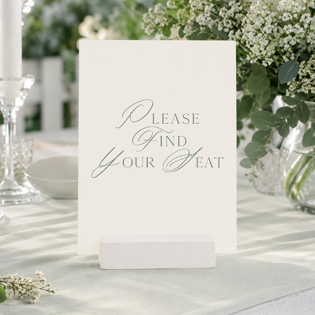 Carte de Placement de Mariage 'Trouvez Votre Siège (Créateur téléchargé)