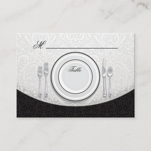 Carte de placement de table formelle (Devant)