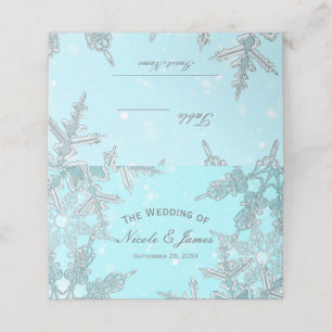 Carte De Placement Décoration de table de mariage Flocons de neige Pa