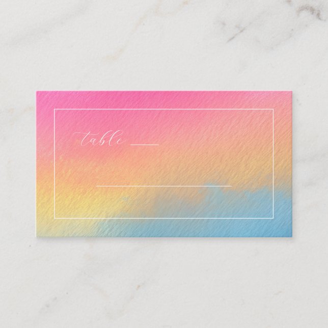 Carte De Placement Dégradé Sérénité Aquarelle (Devant)