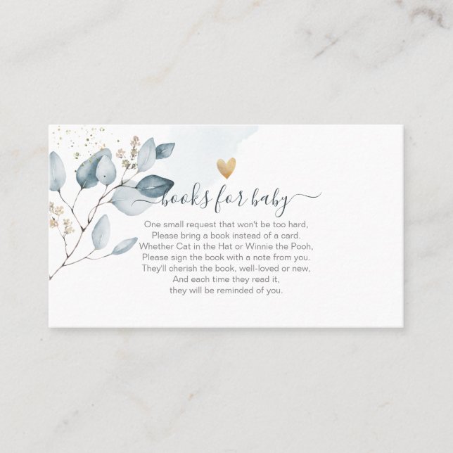 Carte De Placement Demande de livre PixDezines, Blue Gum Eucalyptus (Devant)