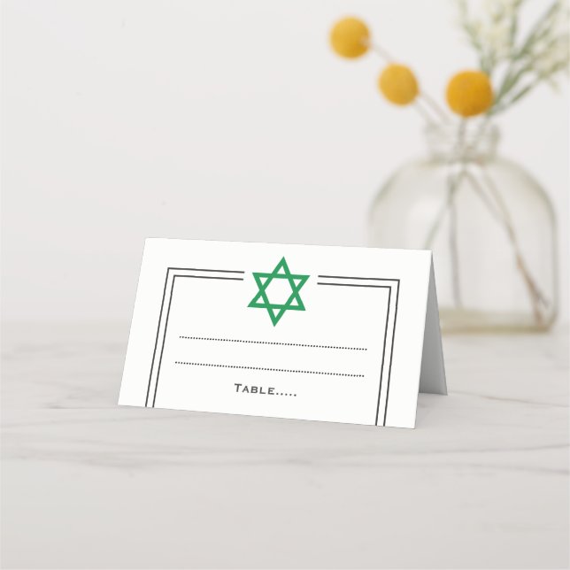 Carte De Placement Demande personnalisée Star of David (Devant)