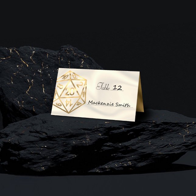 Carte De Placement Dés RPG | Gold Imaginaire Retro Tabletop PnP Gamer (Créateur téléchargé)