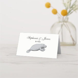 Carte De Placement Dessin vintage Manate