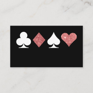 Carte De Placement Destinas Las Vegas Glittered Rose Gold Place Card